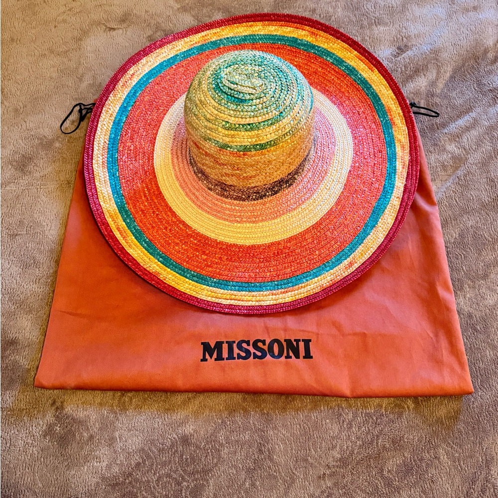 Missoni Multicolor Raffia Resort Hat